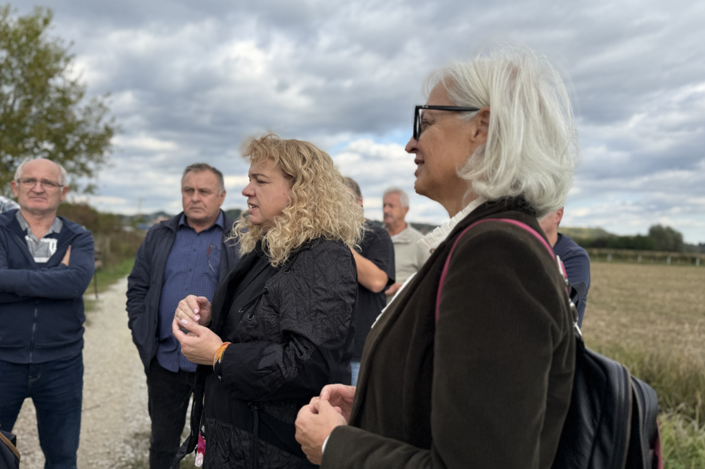 S Valentinom Đurek, gradonačelnicom Zaboka, na prosvjedu vlasnika poljoprivrednih zemljišta