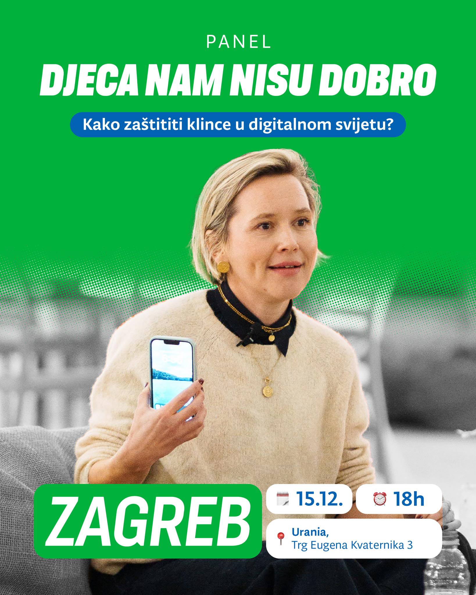 Djeca nam nisu dobro – tribina u Zagrebu, ponedjeljak 15.12.2025. u 18, Kino Urania
